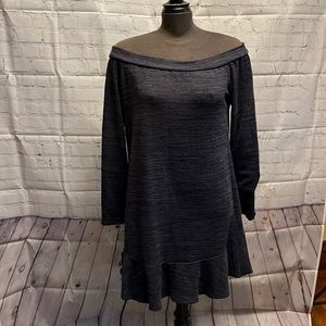 Off the Shoulder Sweatshirt Dress